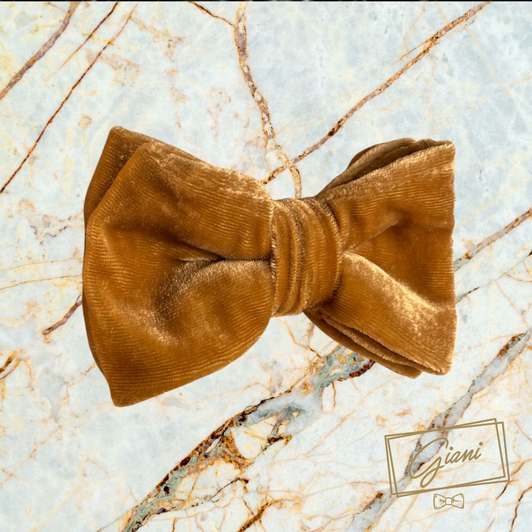 Samt Fliege Golden Amber - Gianibowtie